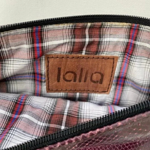 Lalla Marrakech Snake Print Leather Padded Tablet Holder Clutch - Picture 2 of 3